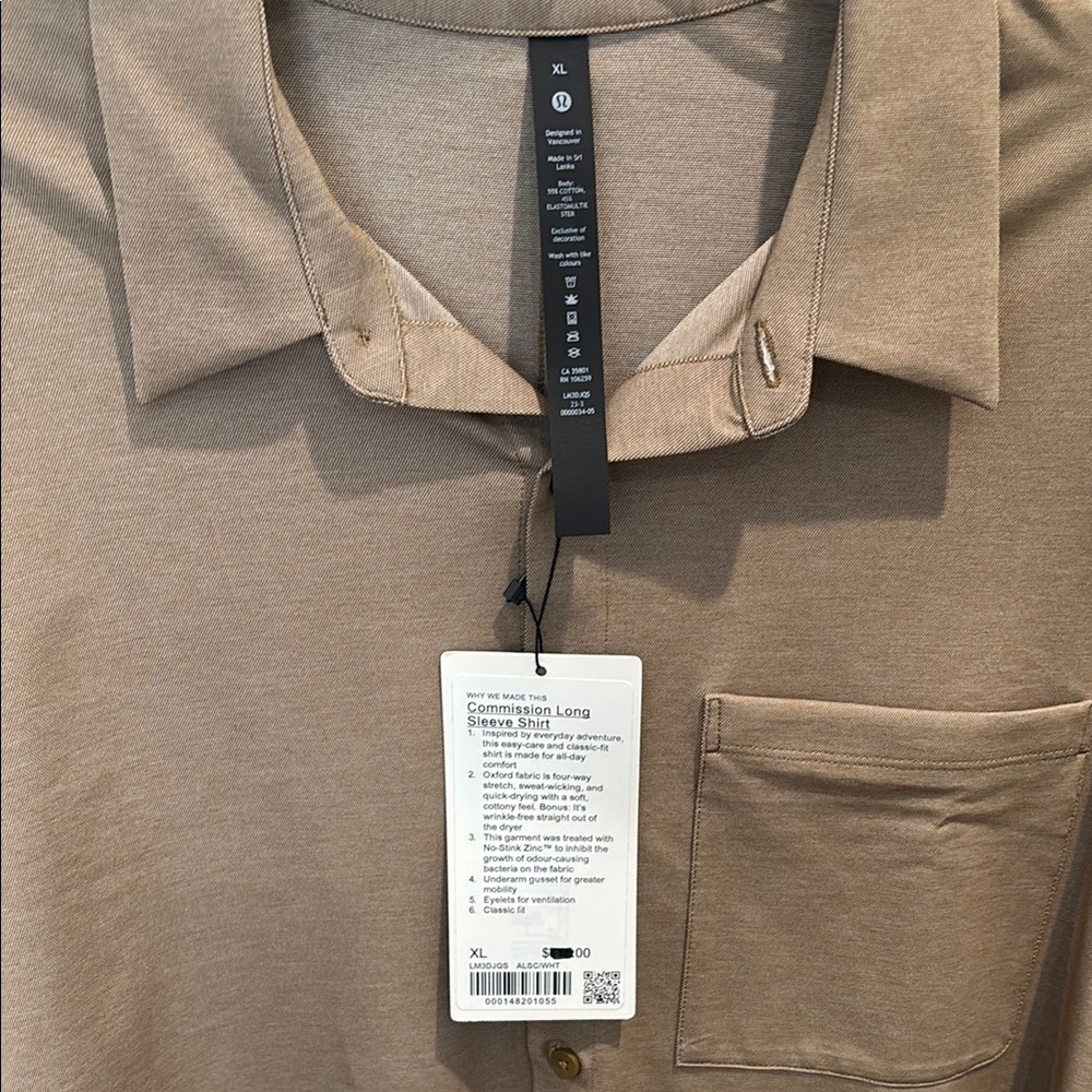Lululemon Athletica Tan Long Sleeve Shirt - Picture 2 of 4